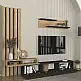 Σύνθεση τηλεόρασης Rosaline Megapap χρώμα ανθρακί - sepet oak 233x31,3x196,8εκ. - GP042-0324,2 Σύνθεση τηλεόρασης Rosaline Megapap χρώμα ανθρακί - sepet oak 233x31,3x196,8εκ. - GP042-0324,2