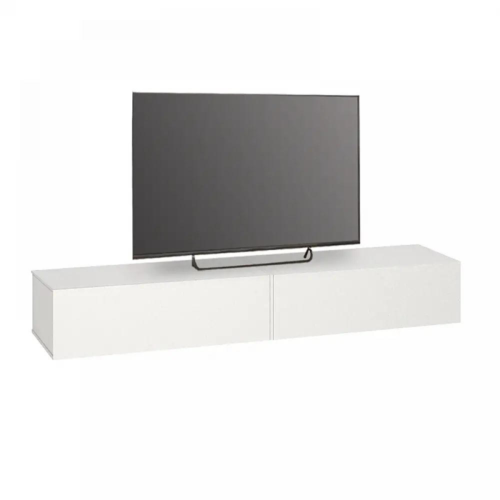 Έπιπλο τηλεόρασης επιτοίχιο Espanse Megapap χρώμα λευκό 241,8x31,7x30εκ. | GP042-0328,1