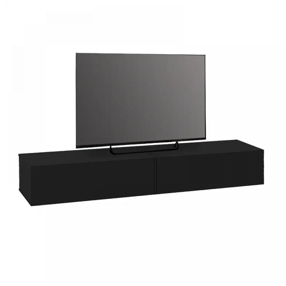 Έπιπλο τηλεόρασης επιτοίχιο Espanse Megapap χρώμα μαύρο 241,8x31,7x30εκ. | GP042-0328,2