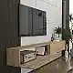 Έπιπλο τηλεόρασης επιτοίχιο Espanse Megapap χρώμα sapphire oak 241,8x31,7x30εκ. | GP042-0328,4