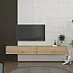 Έπιπλο τηλεόρασης επιτοίχιο Espanse Megapap χρώμα sapphire oak 241,8x31,7x30εκ. | GP042-0328,4