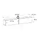Έπιπλο τηλεόρασης επιτοίχιο Espanse Megapap χρώμα sapphire oak 241,8x31,7x30εκ. | GP042-0328,4