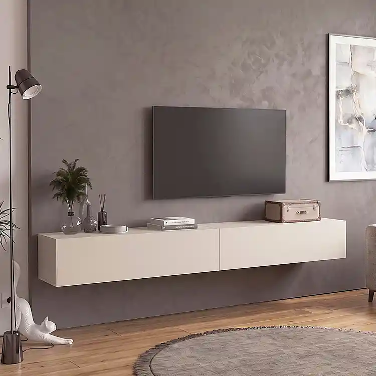 Έπιπλο τηλεόρασης επιτοίχιο Espanse Megapap χρώμα sandstone 241,8x31,7x30εκ. | GP042-0328,8
