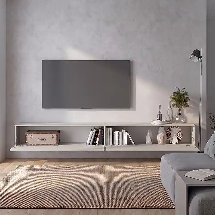 Έπιπλο τηλεόρασης επιτοίχιο Espanse Megapap χρώμα sandstone 241,8x31,7x30εκ. | GP042-0328,8