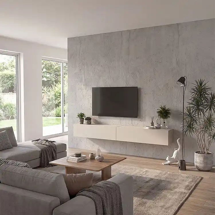 Έπιπλο τηλεόρασης επιτοίχιο Espanse Megapap χρώμα sandstone 241,8x31,7x30εκ. | GP042-0328,8