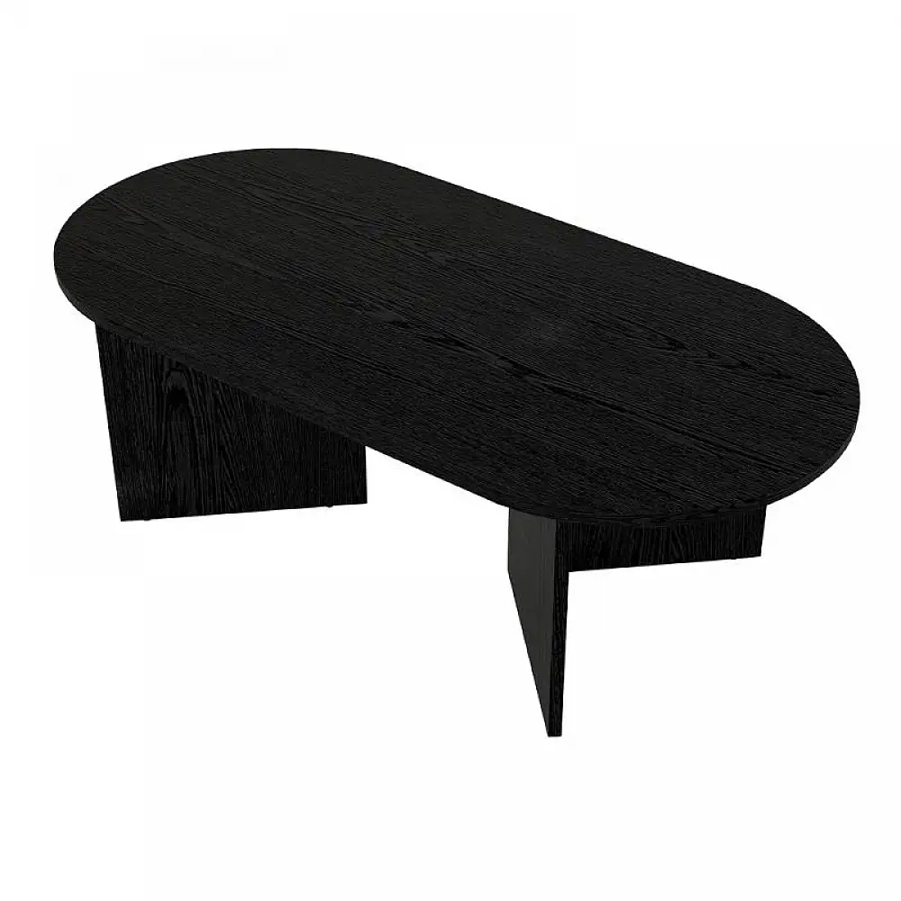 Τραπεζάκι σαλονιού Cortado Megapap χρώμα sencron black 120x60x39,6εκ. | GP042-0329,5