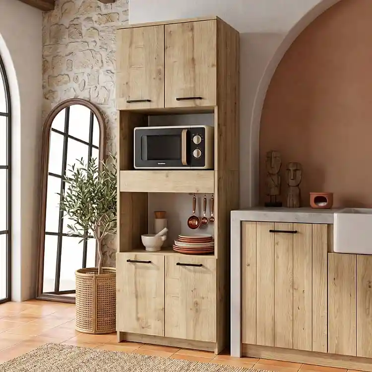 Ντουλάπι κουζίνας - μπάνιου Alvento Megapap χρώμα sapphire oak 60x42x180εκ. | GP042-0331,2