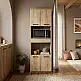 Ντουλάπι κουζίνας - μπάνιου Alvento Megapap χρώμα sapphire oak 60x42x180εκ. | GP042-0331,2