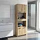 Ντουλάπι κουζίνας - μπάνιου Alvento Megapap χρώμα sapphire oak 60x42x180εκ. | GP042-0331,2