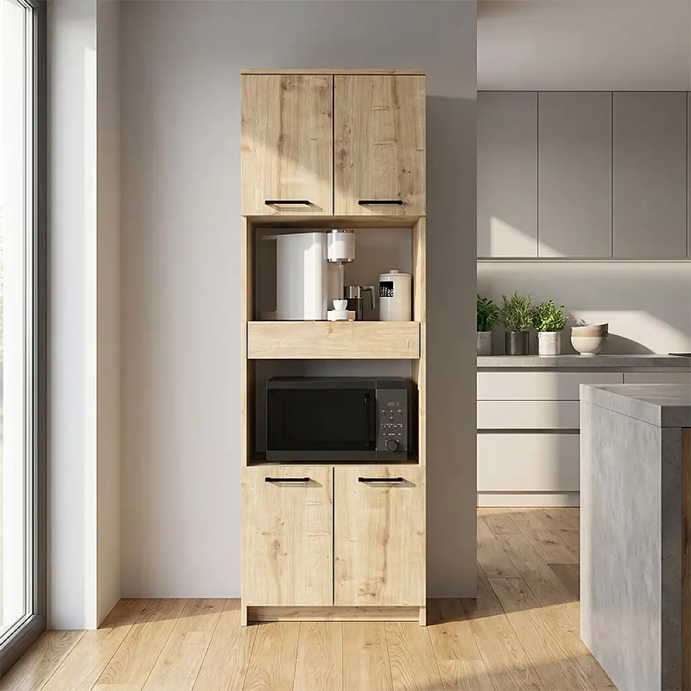 Ντουλάπι κουζίνας - μπάνιου Alvento Megapap χρώμα sapphire oak 60x42x180εκ. | GP042-0331,2