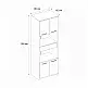 Ντουλάπι κουζίνας - μπάνιου Alvento Megapap χρώμα sapphire oak 60x42x180εκ. | GP042-0331,2