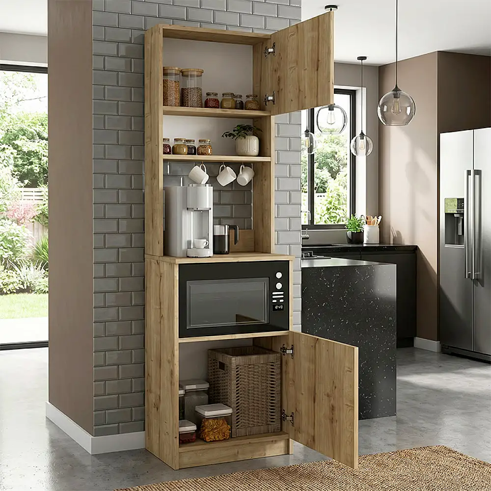 Έπιπλο κουζίνας Tuco 1 Megapap χρώμα sapphire oak 53,8x40x180εκ. | GP042-0332,2