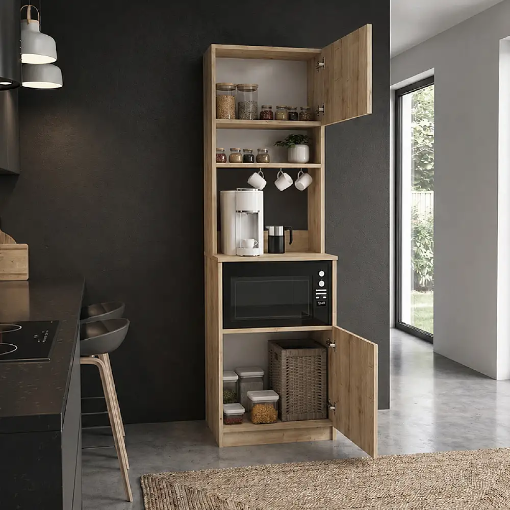 Έπιπλο κουζίνας Tuco 1 Megapap χρώμα sapphire oak 53,8x40x180εκ. | GP042-0332,2