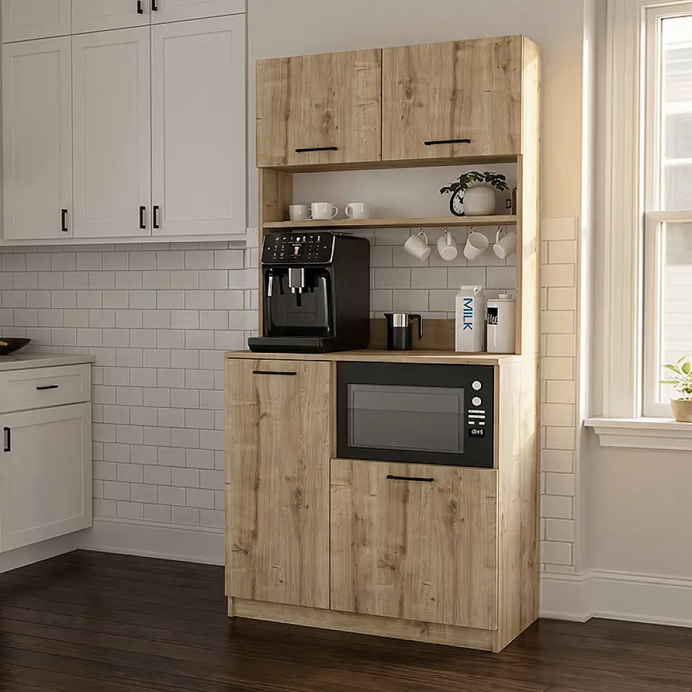 Έπιπλο κουζίνας Tuco 2 Megapap χρώμα sapphire oak 90x40x180εκ. | GP042-0333,2