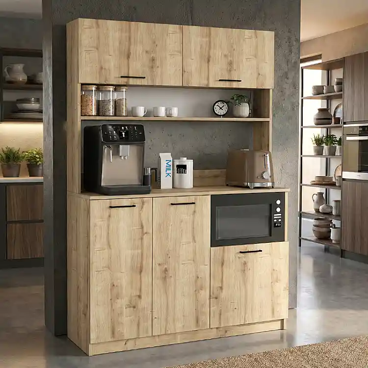 Έπιπλο κουζίνας Tuco 3 Megapap χρώμα sapphire oak 123,8x40x180εκ. | GP042-0334,2
