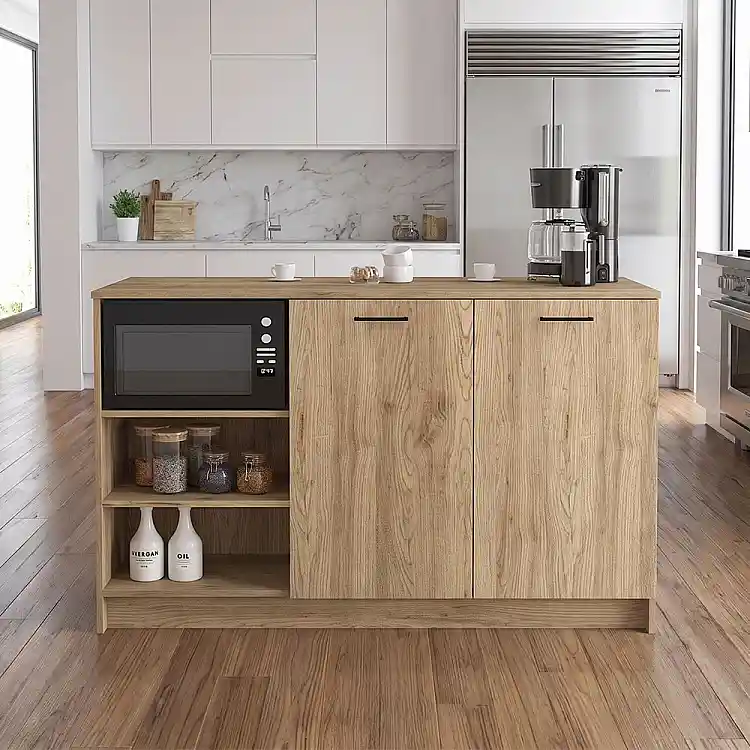 Τραπέζι - Πάγκος κουζίνας Peres Megapap χρώμα sepet oak 150x70x91,8εκ. | GP042-0343,4