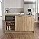Τραπέζι - Πάγκος κουζίνας Peres Megapap χρώμα sepet oak 150x70x91,8εκ. | GP042-0343,4