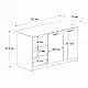 Τραπέζι - Πάγκος κουζίνας Peres Megapap χρώμα sepet oak 150x70x91,8εκ. | GP042-0343,4