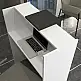 Γραφείο υποδοχής - reception Hola Megapap χρώμα λευκό - ανθρακί 93,6x45,2x110,3εκ. | GP042-0344,1