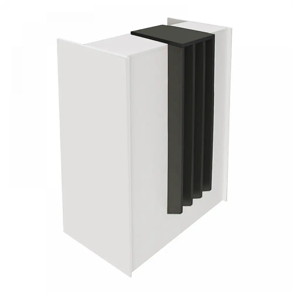 Γραφείο υποδοχής - reception Hola Megapap χρώμα λευκό - ανθρακί 93,6x45,2x110,3εκ. | GP042-0344,1