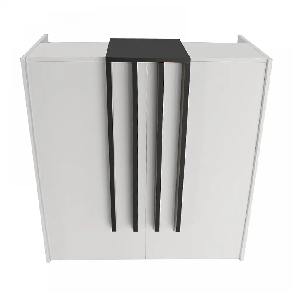 Γραφείο υποδοχής - reception Hola Megapap χρώμα λευκό - ανθρακί 93,6x45,2x110,3εκ. | GP042-0344,1