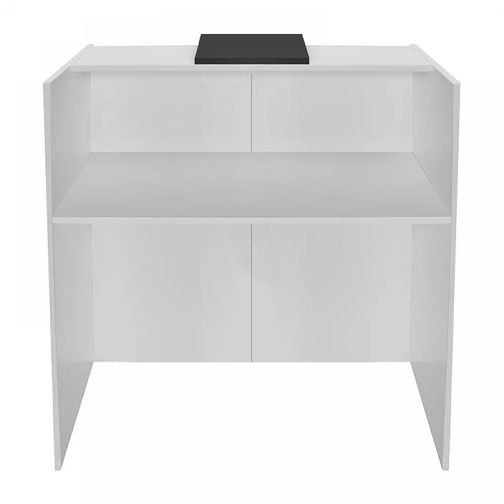 Γραφείο υποδοχής - reception Hola Megapap χρώμα λευκό - ανθρακί 93,6x45,2x110,3εκ. | GP042-0344,1