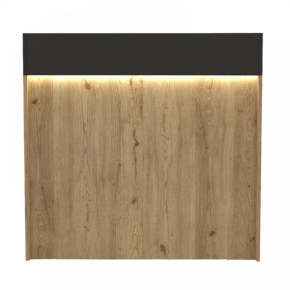 Γραφείο υποδοχής - reception Wilko Megapap με LED χρώμα sepet oak - ανθρακί 113,6x42x110εκ. | GP042-0345,1