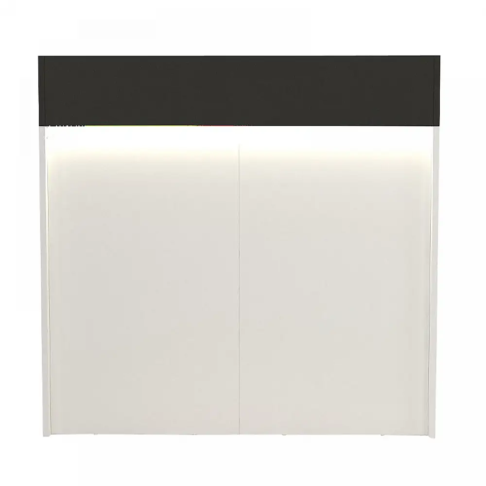 Γραφείο υποδοχής - reception Wilko Megapap με LED χρώμα λευκό - ανθρακί 113,6x42x110εκ. | GP042-0345,2