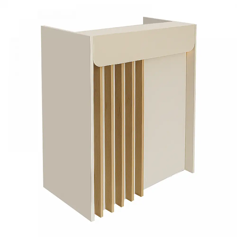 Γραφείο υποδοχής - reception Karibu Megapap με LED χρώμα sandstone - sepet oak 90x40x100εκ. | GP042-0349,1