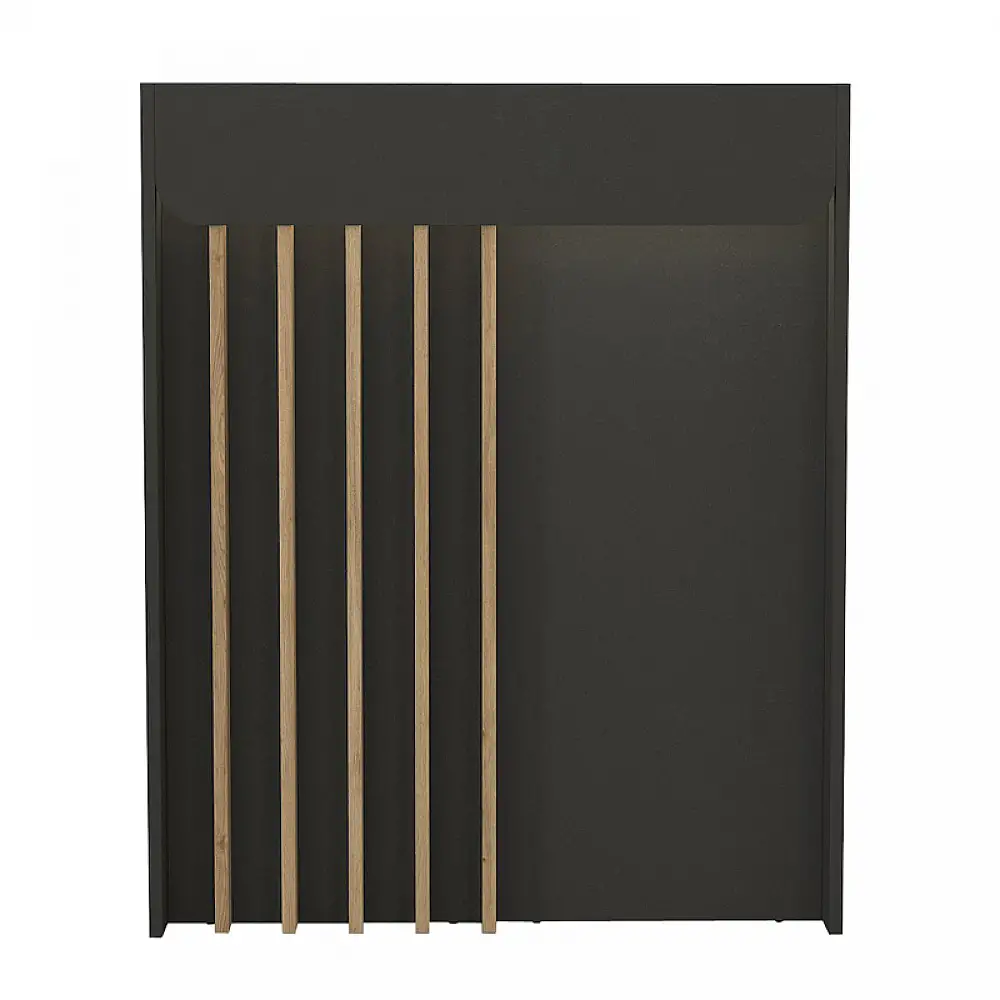 Γραφείο υποδοχής - reception Karibu Megapap με LED χρώμα ανθρακί - sepet oak 90x40x100εκ. | GP042-0349,2