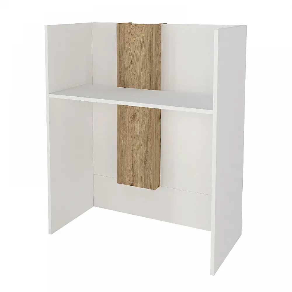 Γραφείο υποδοχής - reception Bonveno Megapap χρώμα λευκό - sepet oak 90x43,2x110εκ. | GP042-0350,2