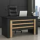 Γραφείο εργασίας Epito Megapap χρώμα ανθρακί - sepet oak 140x59,6x76,8εκ. | GP042-0353,1