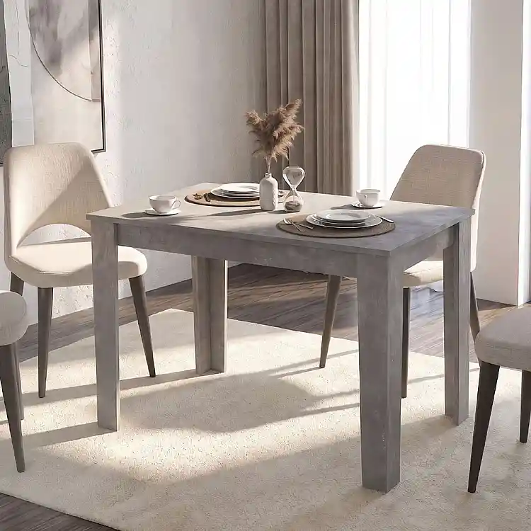 Τραπέζι Darlen Megapap χρώμα γκρι σκυροδέματος 125x72x74εκ. | GP042-0355,6