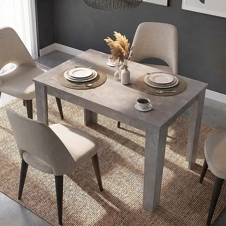 Τραπέζι Darlen Megapap χρώμα γκρι σκυροδέματος 125x72x74εκ. | GP042-0355,6