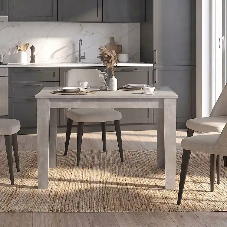Τραπέζι Darlen Megapap χρώμα γκρι σκυροδέματος 125x72x74εκ. | GP042-0355,6