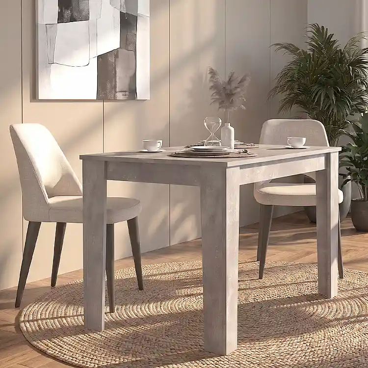Τραπέζι Darlen Megapap χρώμα γκρι σκυροδέματος 125x72x74εκ. | GP042-0355,6