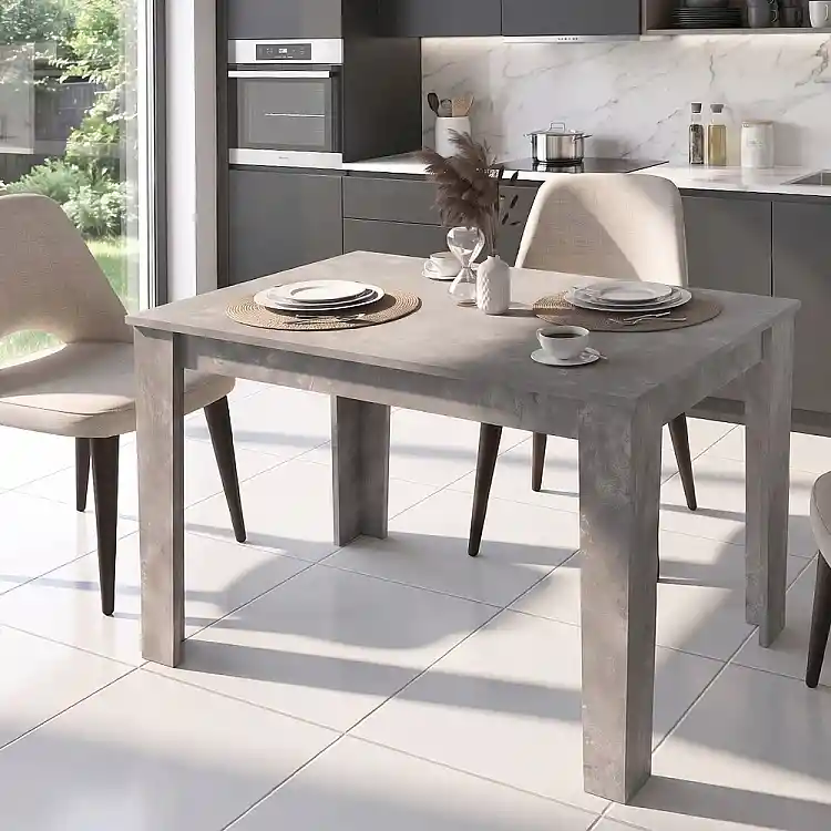 Τραπέζι Darlen Megapap χρώμα γκρι σκυροδέματος 125x72x74εκ. | GP042-0355,6