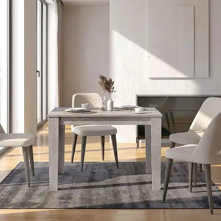 Τραπέζι Darlen Megapap χρώμα γκρι σκυροδέματος 125x72x74εκ. | GP042-0355,6