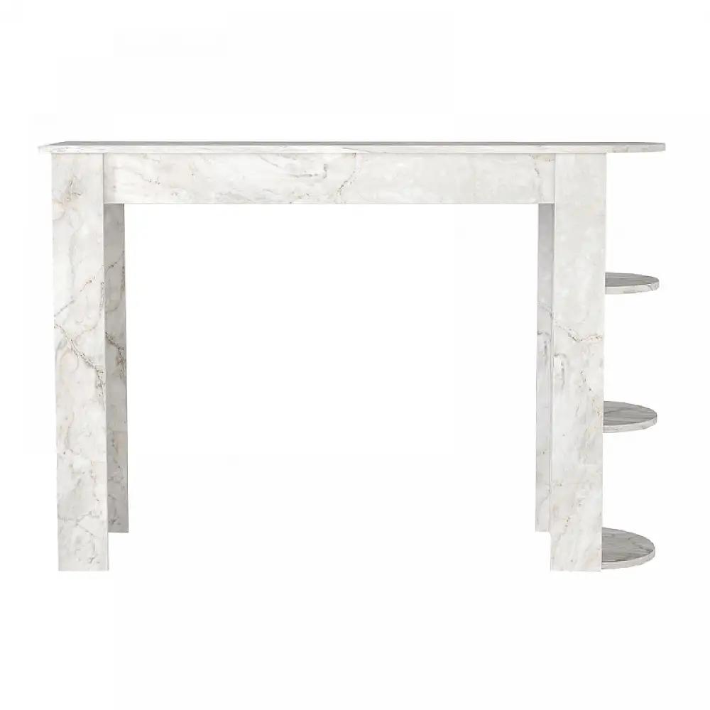Τραπέζι μπαρ Vigne Megapap χρώμα λευκό εφέ μαρμάρου 150x51,6x101,8εκ. | GP042-0356,2