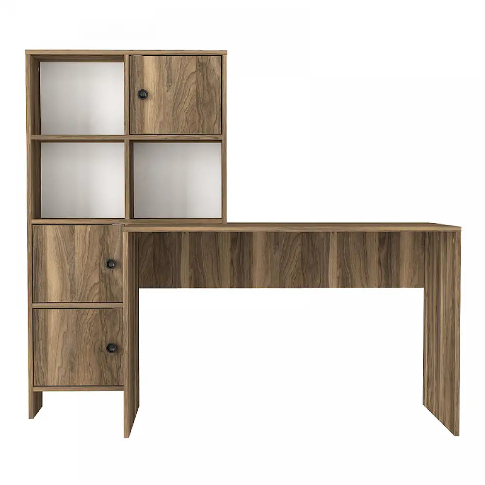 Γραφείο εργασίας Lesya Megapap αναστρέψιμο χρώμα καρυδί 159,2x59,6x141,2εκ. | GP042-0357,1