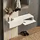 Έπιπλο εισόδου Elois Megapap χρώμα λευκό - sepet oak 96,6x26,8x195,5εκ. | GP042-0359,3