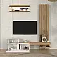 Σύνθεση τηλεόρασης Dumont Megapap χρώμα λευκό - sepet oak 180x36,8x200εκ. | GP042-0363,2