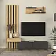 Σύνθεση τηλεόρασης Rosaline Megapap χρώμα ανθρακί - sepet oak 183x31,3x196,9εκ. | GP042-0364,1