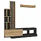 Σύνθεση τηλεόρασης Vermont Megapap χρώμα ανθρακί - sepet oak 180x40x193,8εκ. | GP042-0365,1