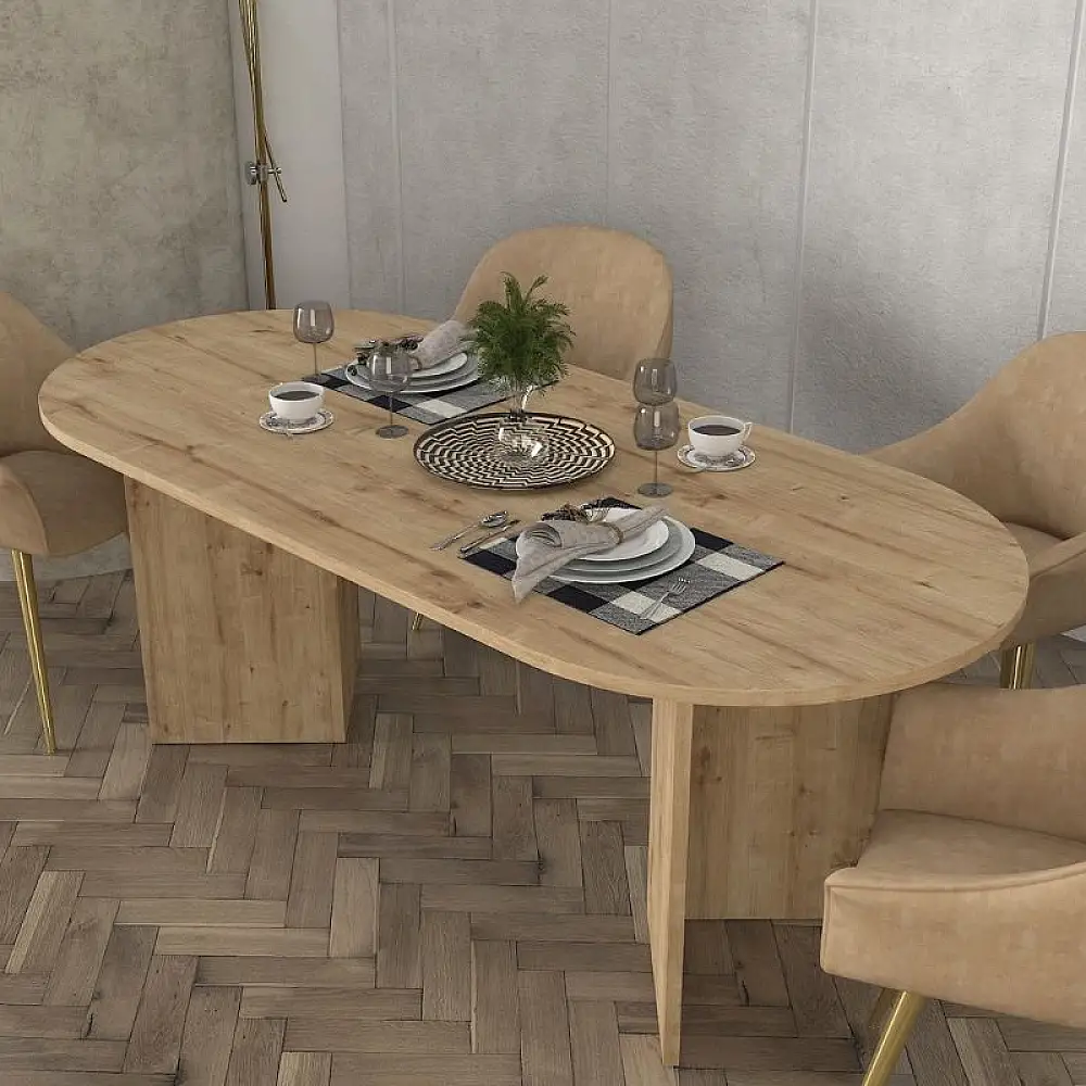 Τραπέζι Cortado Megapap χρώμα sapphire oak 200x90x74εκ. | GP042-0366,1