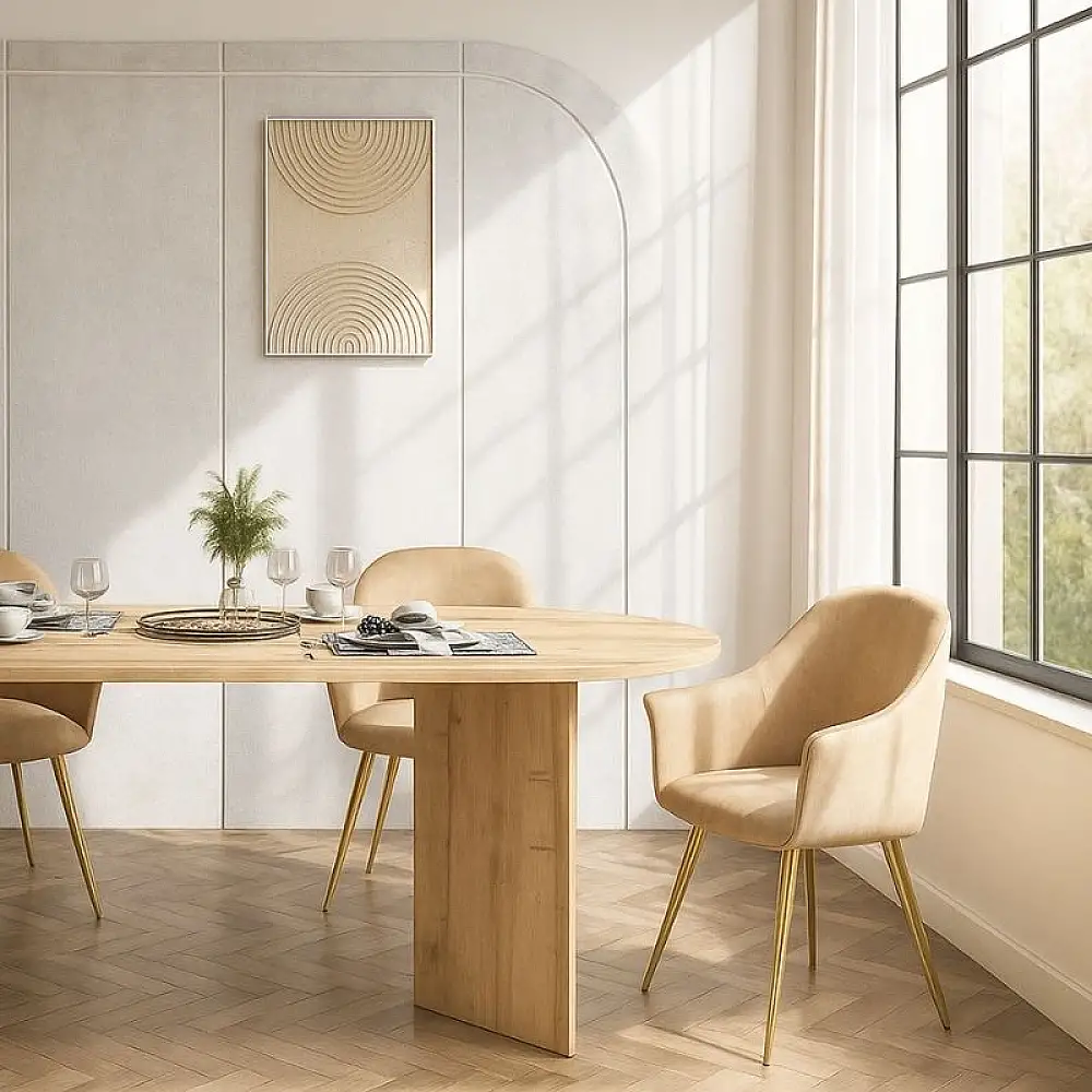 Τραπέζι Cortado Megapap χρώμα sapphire oak 200x90x74εκ. | GP042-0366,1