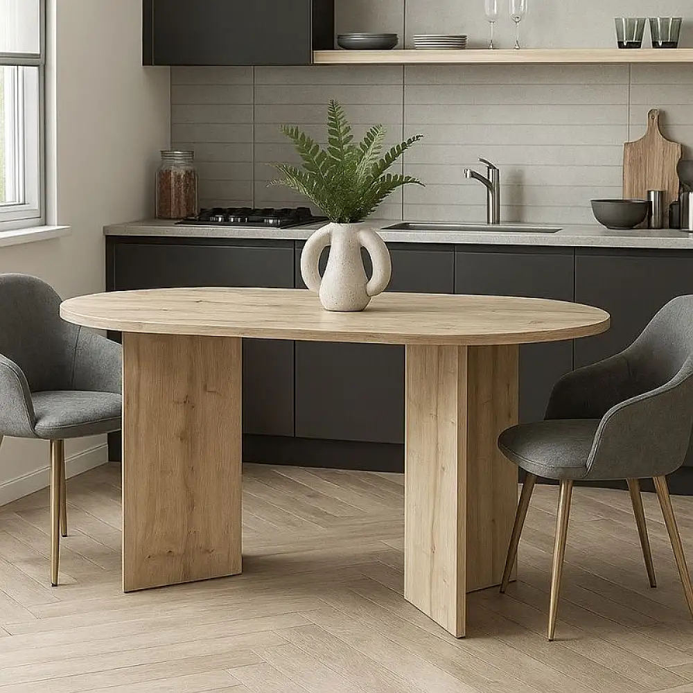 Τραπέζι Cortado Megapap χρώμα sapphire oak 138x80x75εκ. | GP042-0367,1