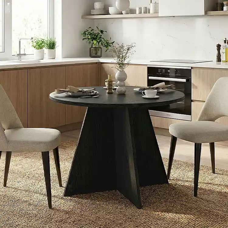 Τραπέζι Tailor Megapap χρώμα sencron black Ø100x75,7εκ. | GP042-0370,3