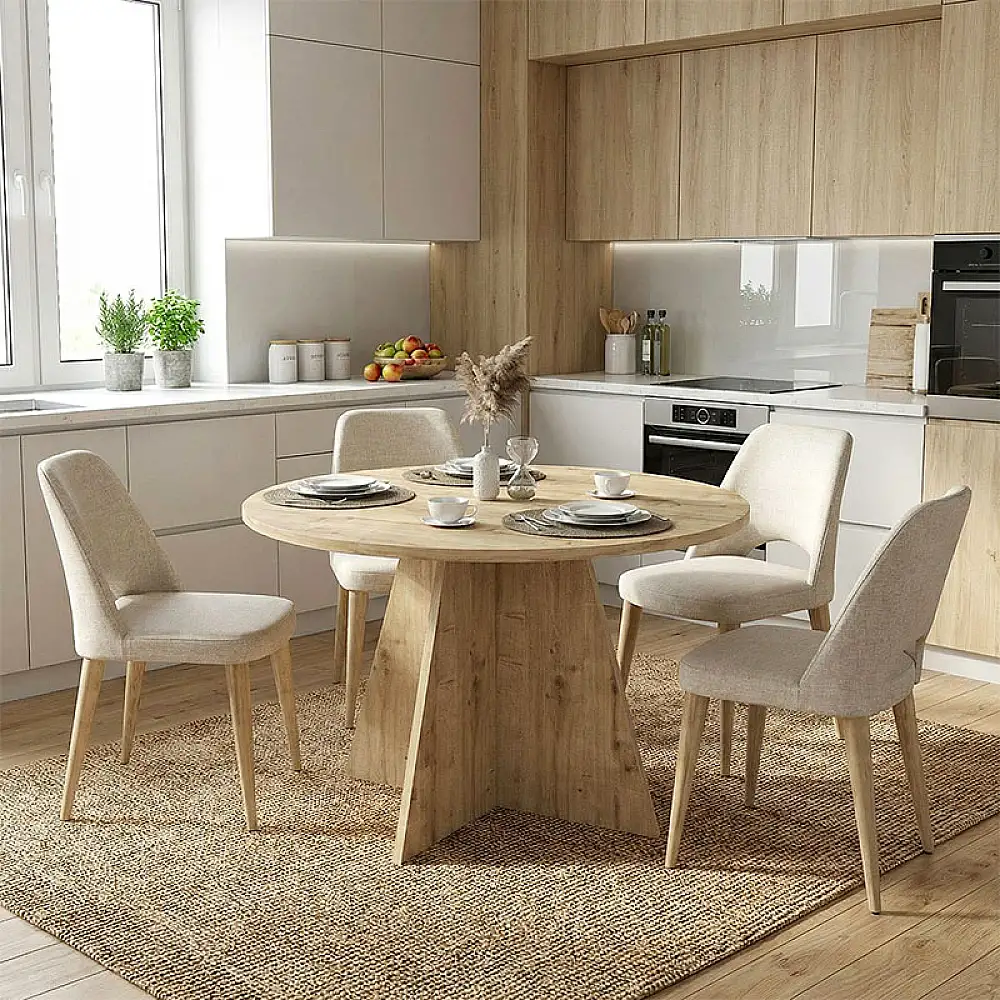 Τραπέζι Tailor Megapap χρώμα sapphire oak Ø120x75,7εκ. | GP042-0371,1