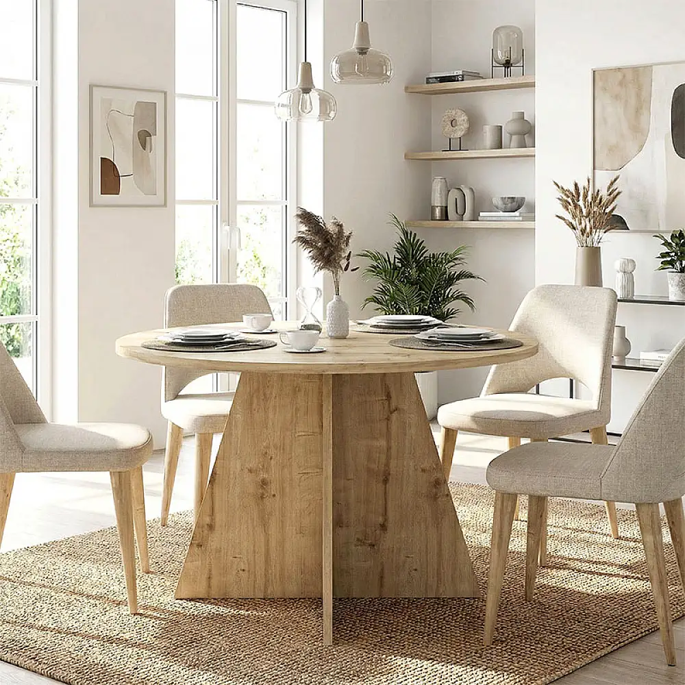 Τραπέζι Tailor Megapap χρώμα sapphire oak Ø120x75,7εκ. | GP042-0371,1